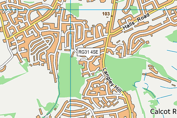 RG31 4SE map - OS VectorMap District (Ordnance Survey)