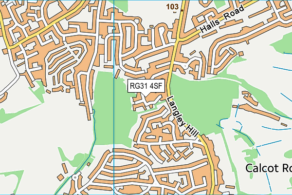 RG31 4SF map - OS VectorMap District (Ordnance Survey)