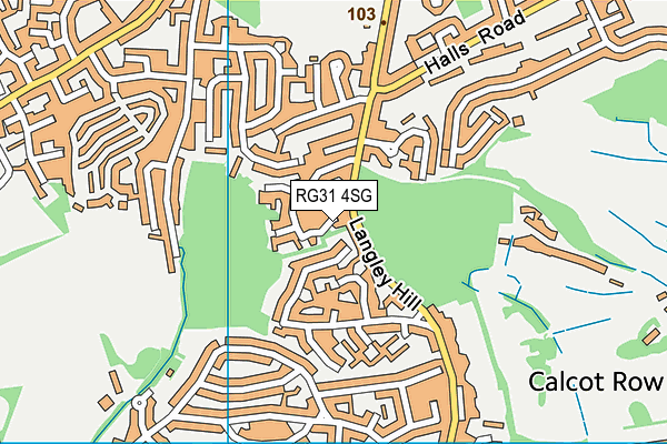 RG31 4SG map - OS VectorMap District (Ordnance Survey)