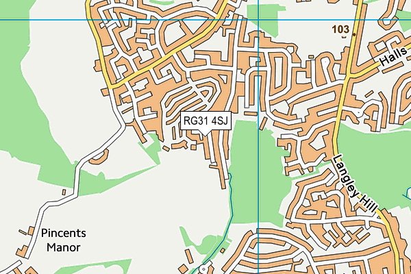 RG31 4SJ map - OS VectorMap District (Ordnance Survey)