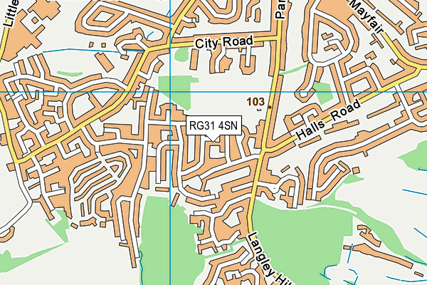 RG31 4SN map - OS VectorMap District (Ordnance Survey)