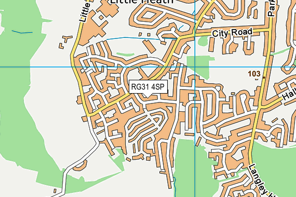 RG31 4SP map - OS VectorMap District (Ordnance Survey)