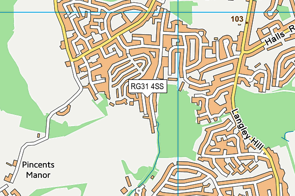 RG31 4SS map - OS VectorMap District (Ordnance Survey)