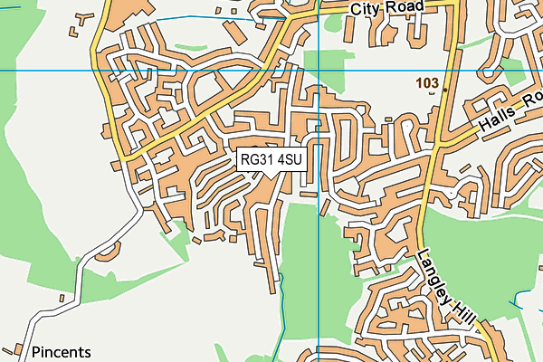 RG31 4SU map - OS VectorMap District (Ordnance Survey)