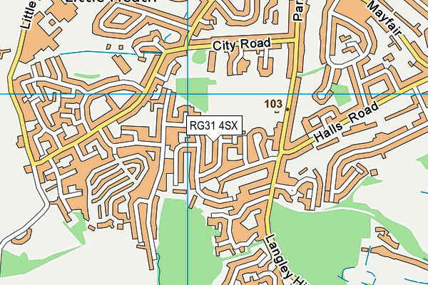 RG31 4SX map - OS VectorMap District (Ordnance Survey)