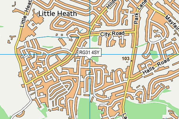 RG31 4SY map - OS VectorMap District (Ordnance Survey)