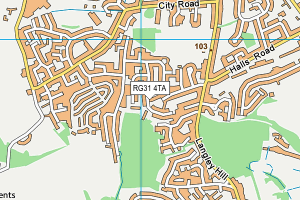 RG31 4TA map - OS VectorMap District (Ordnance Survey)