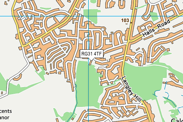 RG31 4TF map - OS VectorMap District (Ordnance Survey)