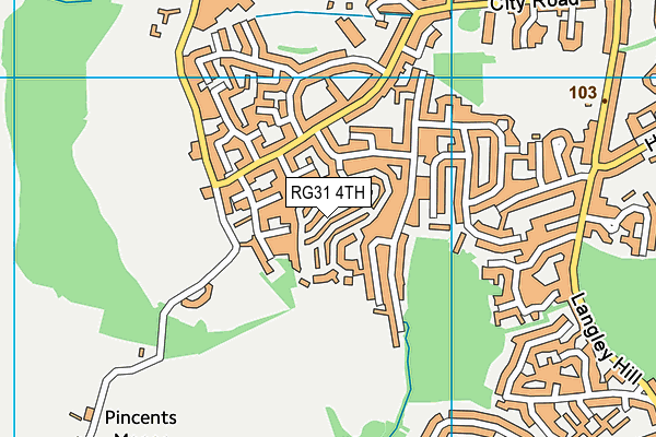 RG31 4TH map - OS VectorMap District (Ordnance Survey)