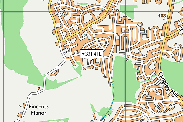 RG31 4TL map - OS VectorMap District (Ordnance Survey)