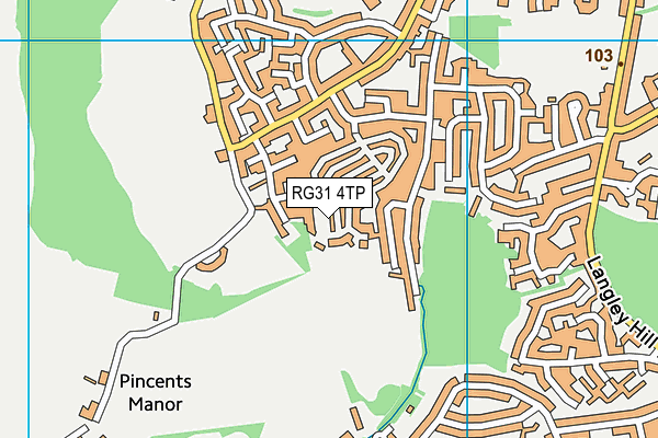 RG31 4TP map - OS VectorMap District (Ordnance Survey)