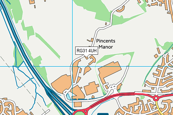 RG31 4UH map - OS VectorMap District (Ordnance Survey)