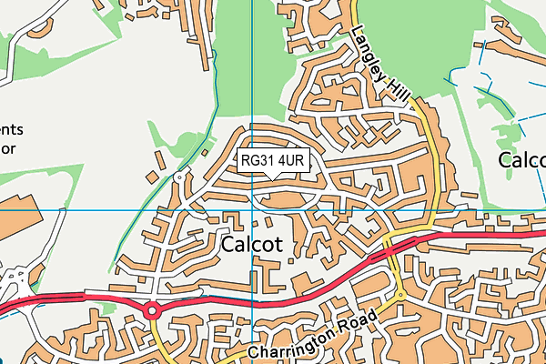 RG31 4UR map - OS VectorMap District (Ordnance Survey)