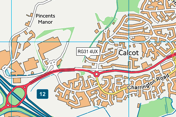 RG31 4UX map - OS VectorMap District (Ordnance Survey)