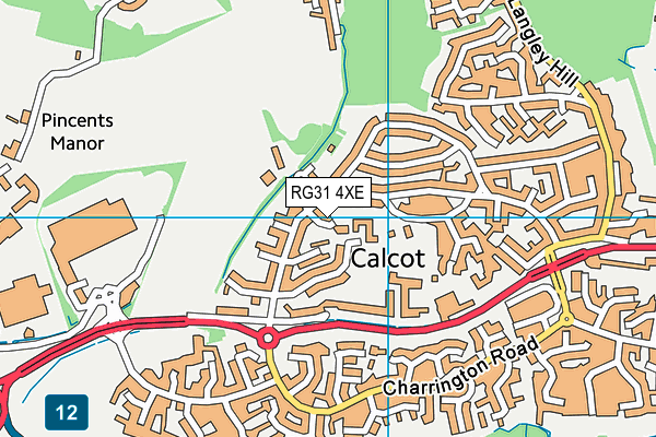 RG31 4XE map - OS VectorMap District (Ordnance Survey)