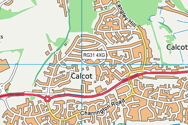 Calcot Junior School map (RG31 4XG) - OS VectorMap District (Ordnance Survey)