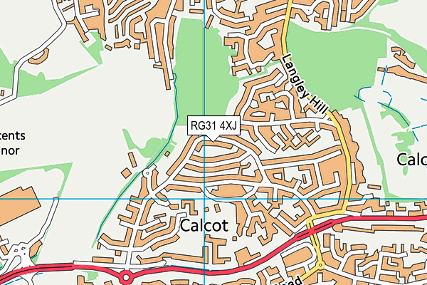 RG31 4XJ map - OS VectorMap District (Ordnance Survey)