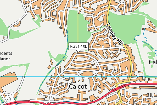 RG31 4XL map - OS VectorMap District (Ordnance Survey)