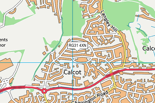 RG31 4XN map - OS VectorMap District (Ordnance Survey)