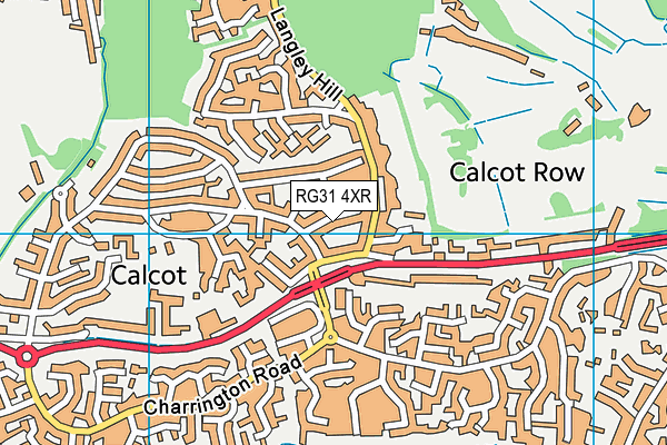 RG31 4XR map - OS VectorMap District (Ordnance Survey)