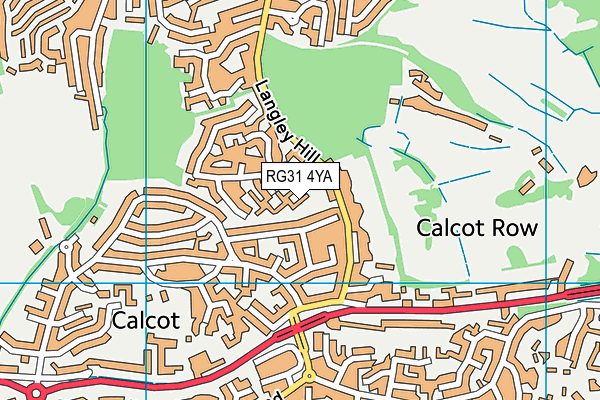 RG31 4YA map - OS VectorMap District (Ordnance Survey)