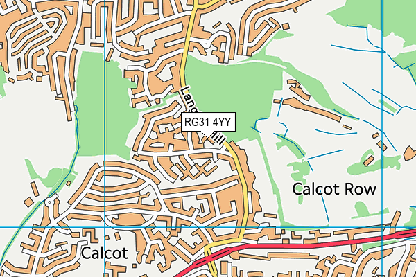 RG31 4YY map - OS VectorMap District (Ordnance Survey)