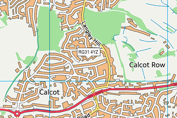 RG31 4YZ map - OS VectorMap District (Ordnance Survey)