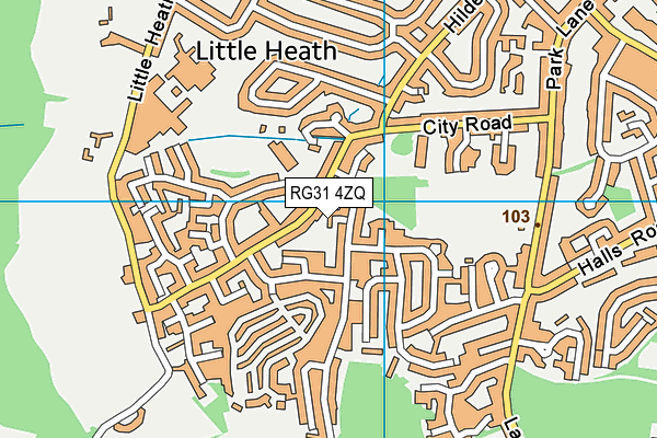 RG31 4ZQ map - OS VectorMap District (Ordnance Survey)