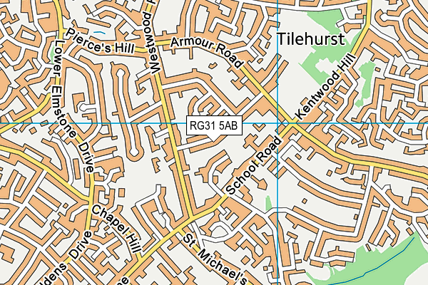 RG31 5AB map - OS VectorMap District (Ordnance Survey)