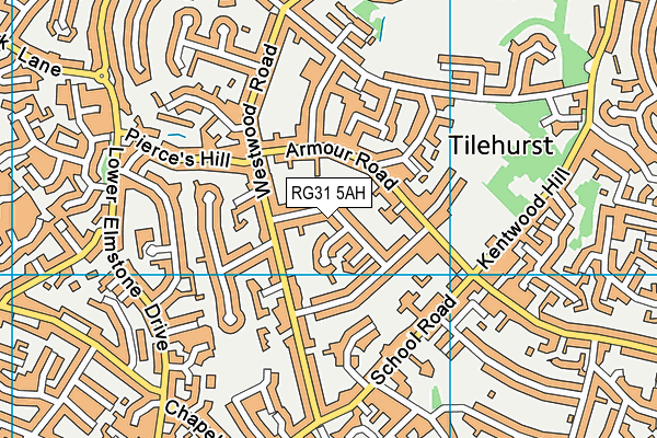 RG31 5AH map - OS VectorMap District (Ordnance Survey)