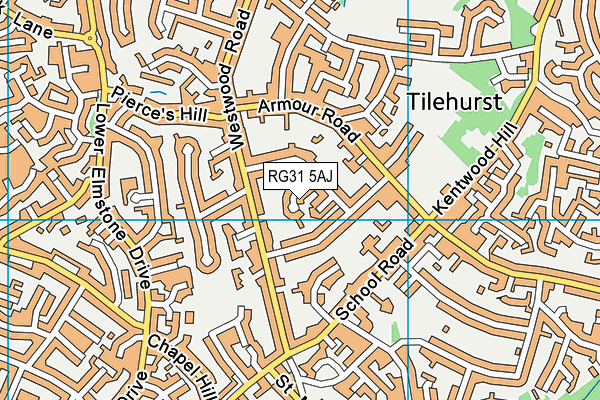 RG31 5AJ map - OS VectorMap District (Ordnance Survey)