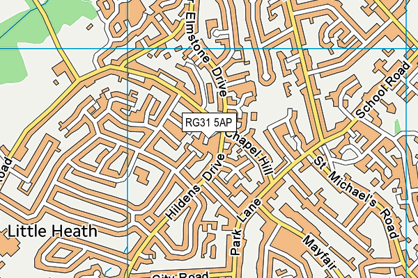 RG31 5AP map - OS VectorMap District (Ordnance Survey)