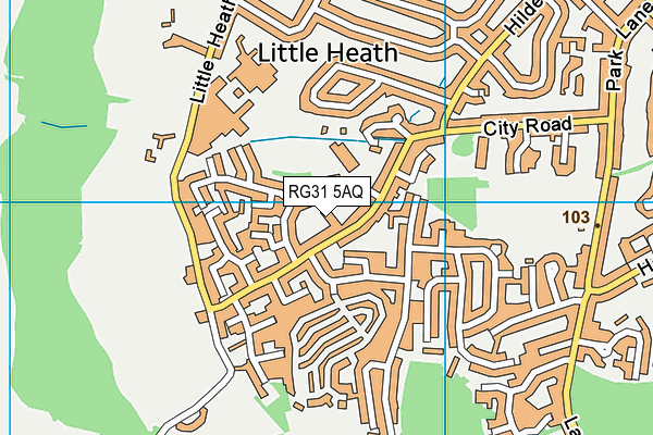 RG31 5AQ map - OS VectorMap District (Ordnance Survey)