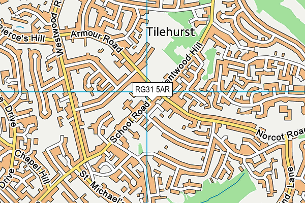 RG31 5AR map - OS VectorMap District (Ordnance Survey)