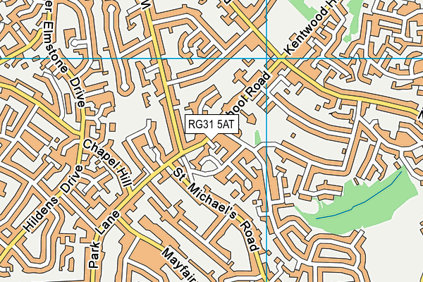 RG31 5AT map - OS VectorMap District (Ordnance Survey)
