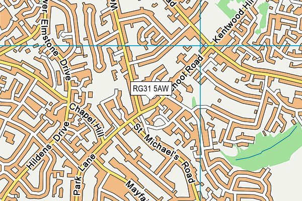 RG31 5AW map - OS VectorMap District (Ordnance Survey)