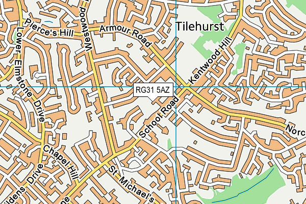 RG31 5AZ map - OS VectorMap District (Ordnance Survey)