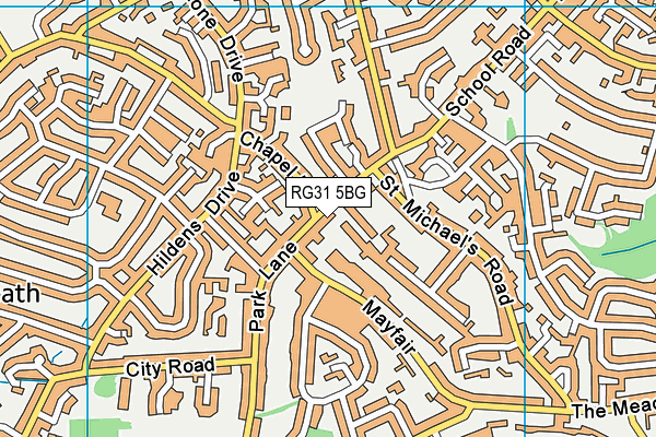RG31 5BG map - OS VectorMap District (Ordnance Survey)