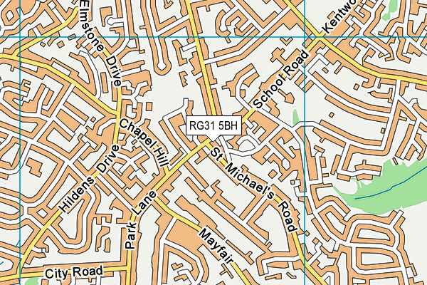 RG31 5BH map - OS VectorMap District (Ordnance Survey)