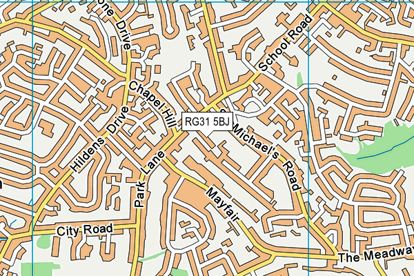 RG31 5BJ map - OS VectorMap District (Ordnance Survey)