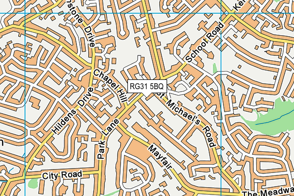 RG31 5BQ map - OS VectorMap District (Ordnance Survey)