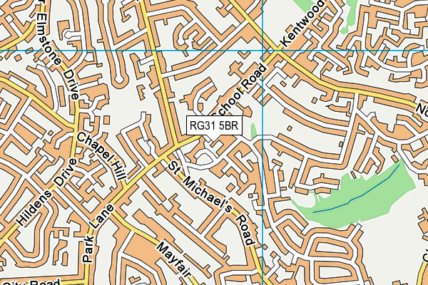 RG31 5BR map - OS VectorMap District (Ordnance Survey)