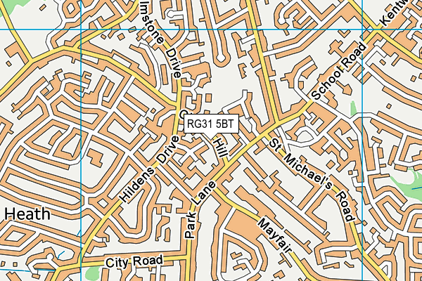 RG31 5BT map - OS VectorMap District (Ordnance Survey)