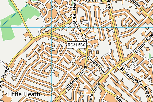 RG31 5BX map - OS VectorMap District (Ordnance Survey)