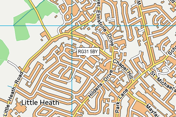 RG31 5BY map - OS VectorMap District (Ordnance Survey)