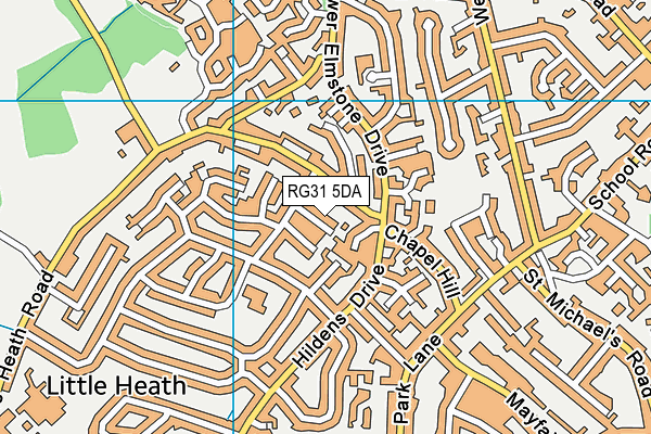 RG31 5DA map - OS VectorMap District (Ordnance Survey)