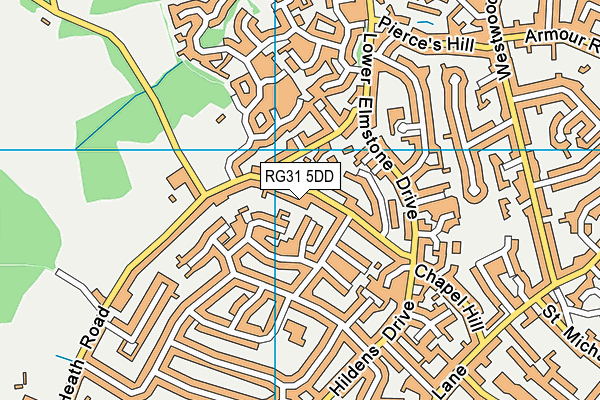 RG31 5DD map - OS VectorMap District (Ordnance Survey)