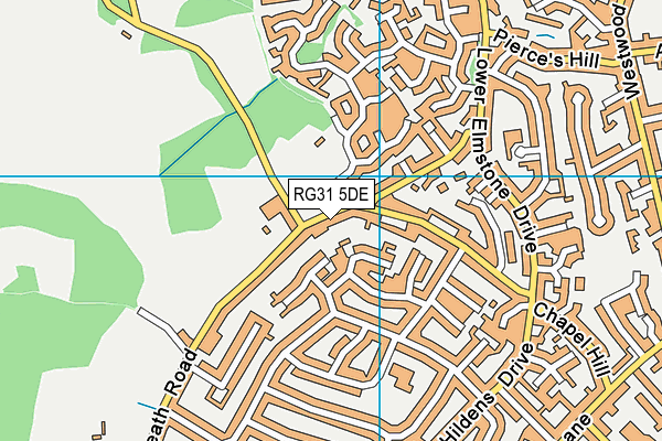 RG31 5DE map - OS VectorMap District (Ordnance Survey)