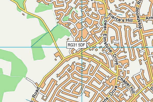 RG31 5DF map - OS VectorMap District (Ordnance Survey)