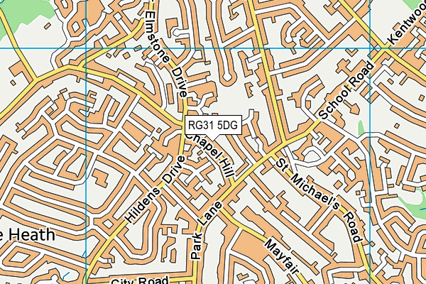 RG31 5DG map - OS VectorMap District (Ordnance Survey)